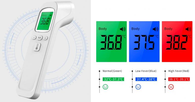 "No touch"-termometer med snabb och exakt mätning på Digdeal.se