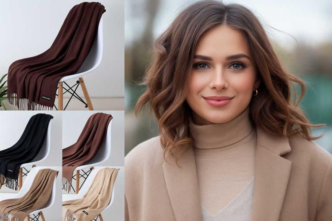 Cashmere halsduk på Digdeal.se