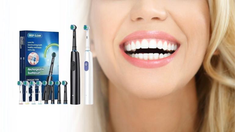 Eltandborste 5 lägen med 4 borsthuvuden på Digideal.se
