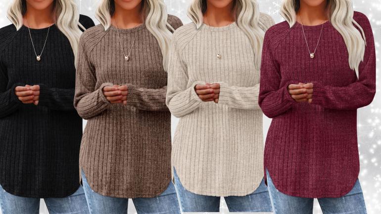 Texturerad damtröja på Digdeal.se