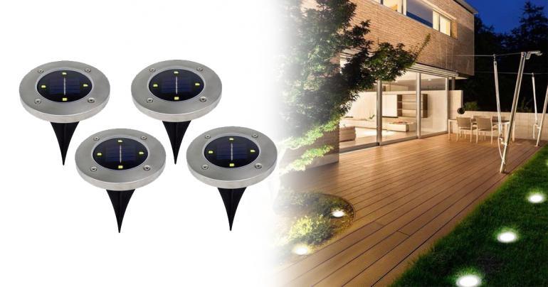 Trädgårdslampa rund solcellslampa på Digideal.se