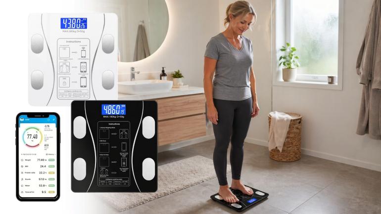 Kroppsanalysvåg - mätvärden för BMI, kroppsfett, muskelmassa och mycket mer