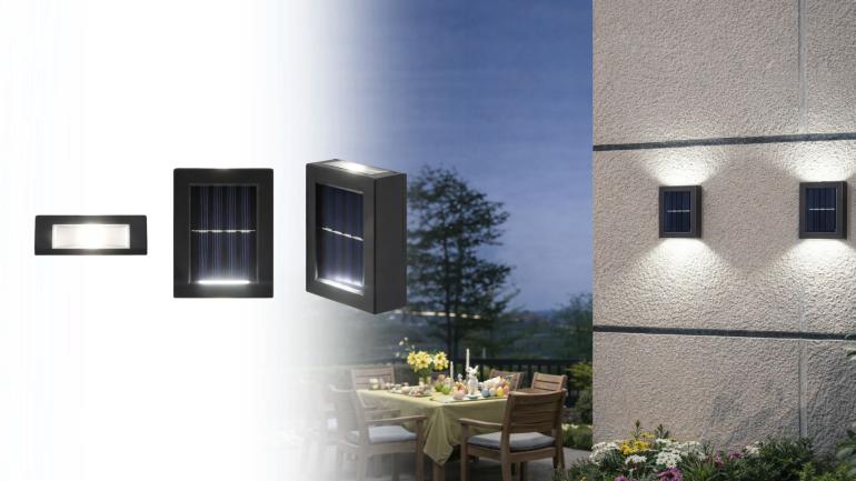 Vägglampa med solceller på Digideal.se