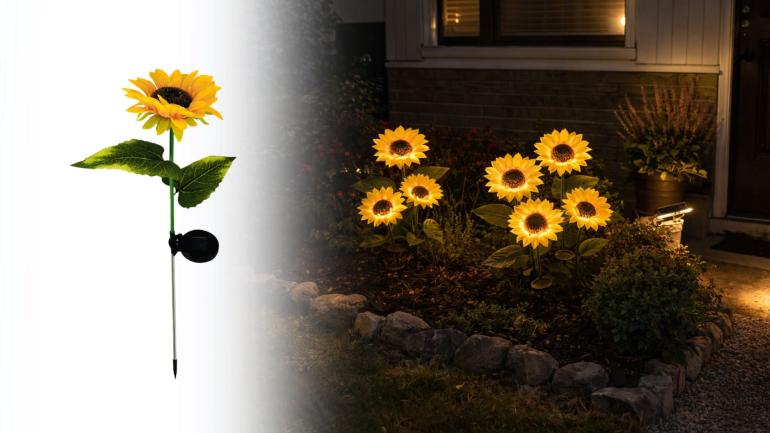 Självvlysande solrosor på Digideal.se