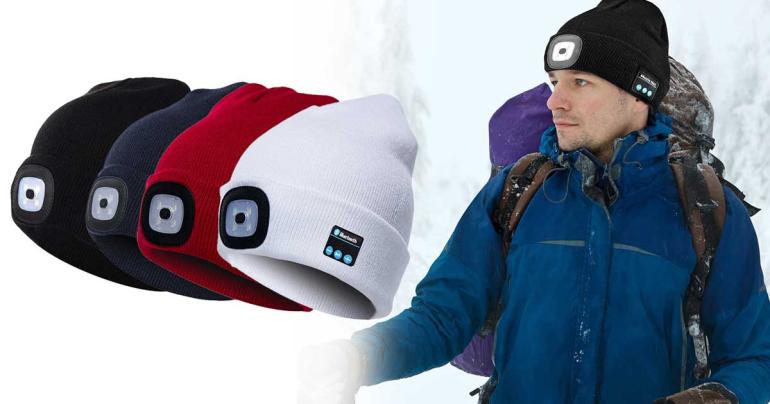 Mössa med LED och bluetooth headset på Digdeal.se