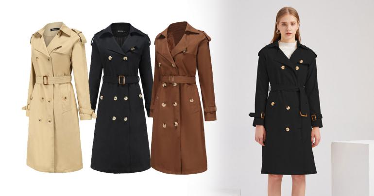 Elegant trenchcoat för dam på Digdeal.se