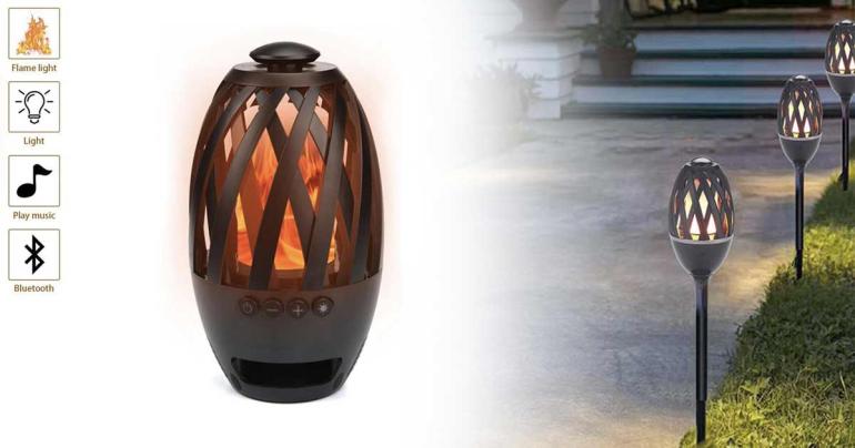 Trådlös Bluetooth-högtalare som kombinerats med en snygg ljuslykta på Digdeal.se