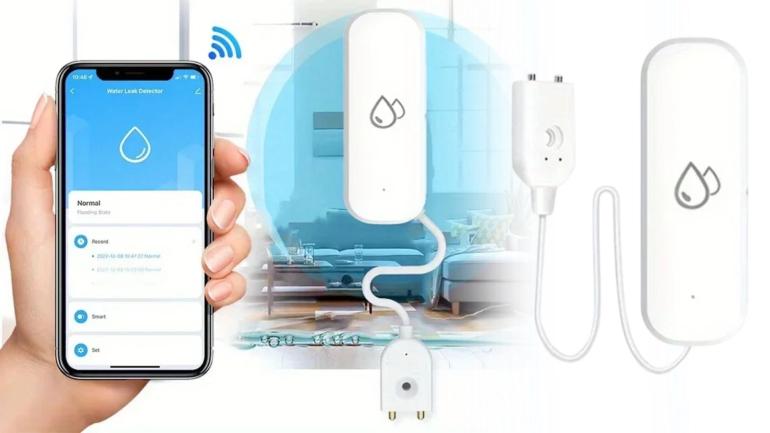 Trådlös vattenläckagedetektor med app på Digdeal.se