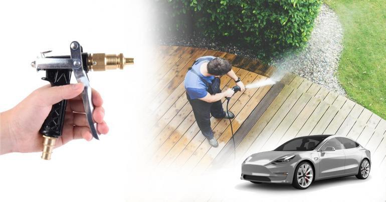 Högtrycksmunstycke till vattenslang - Enkel rengöring av bil eller uteplats