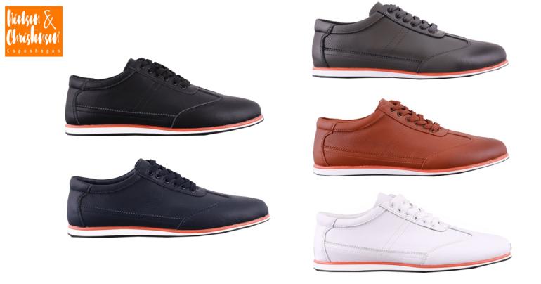 Klassiska sneakers i läder på Digdeal.se