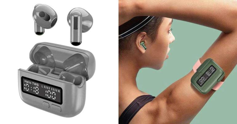 Trådlösa in-ear-hörlurar med LED-display på Digdeal.se