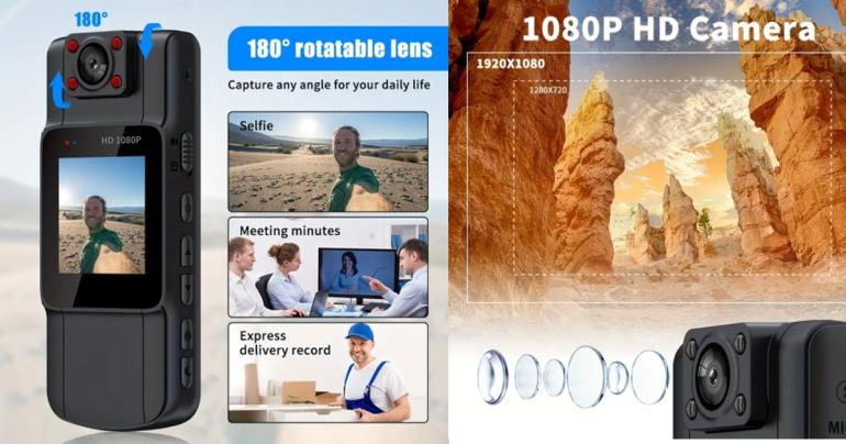 Utomhus 180 grader roterbar minikamera på Digdeal.se