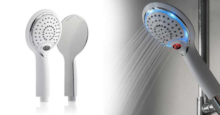 LED-dusch med sensor och temperaturmätare på Digdeal.se