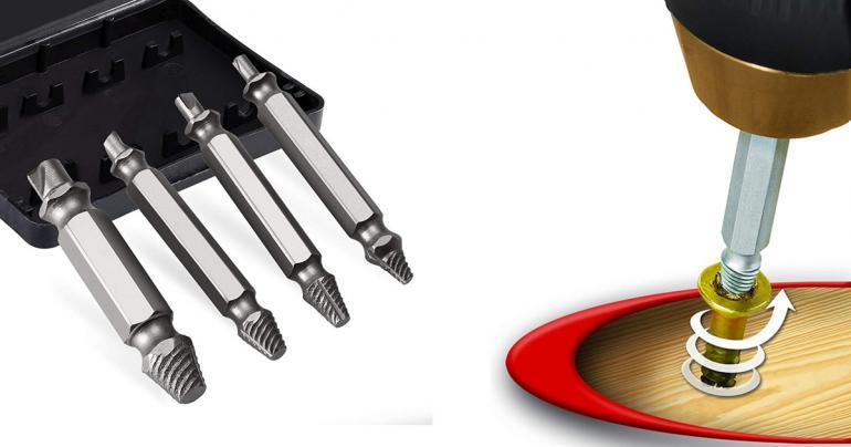 Skruvutdragarset - Får loss trasiga och slitna skruvar på sekunder