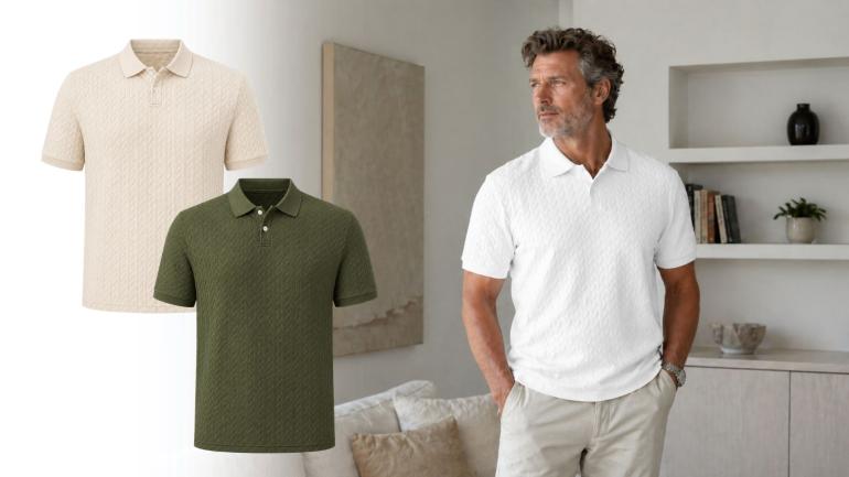 Kortärmad pikétröja - Stilren kortärmad pikétröja för herr