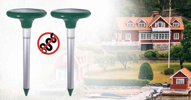2 st solcellsdrivna skadedjursavstötare mot ormar på Digdeal.se