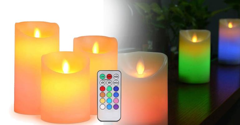 3 st LED-ljus med fjärrkontroll på Digdeal.se