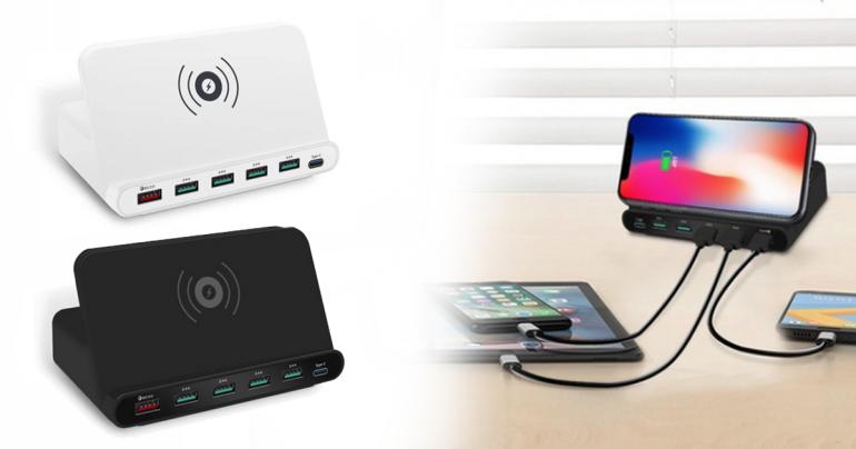 QI-laddare med snabbladdade USB-portar på Digdeal.se