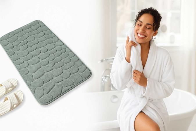 Superabsorberande halkfri badrumsmatta på Digdeal.se