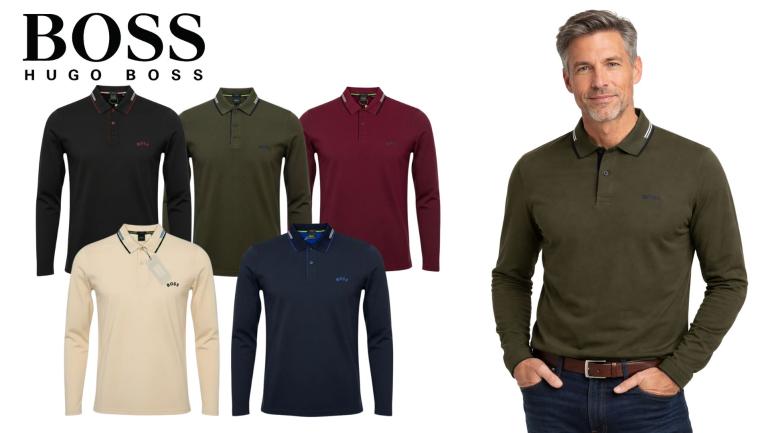 Hugo Boss långärmad pikétröja på Digdeal.se