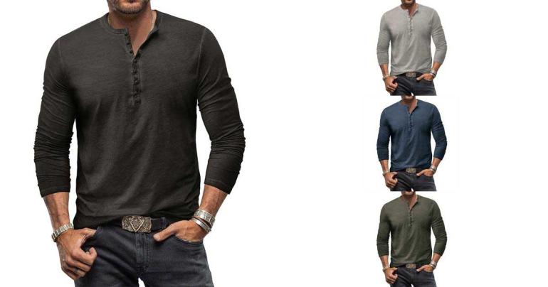 Långärmad Henley-tröja på Digdeal.se