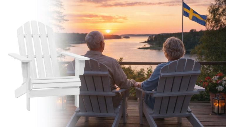 Trädgårdsstol - Vintageinspirerad trädgårdsfåtölj i massivt trä