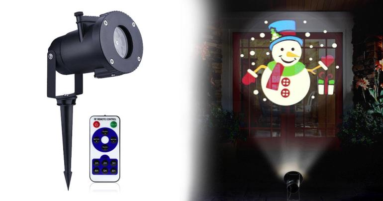 Vattentät husprojektor med julmotiv på Digdeal.se