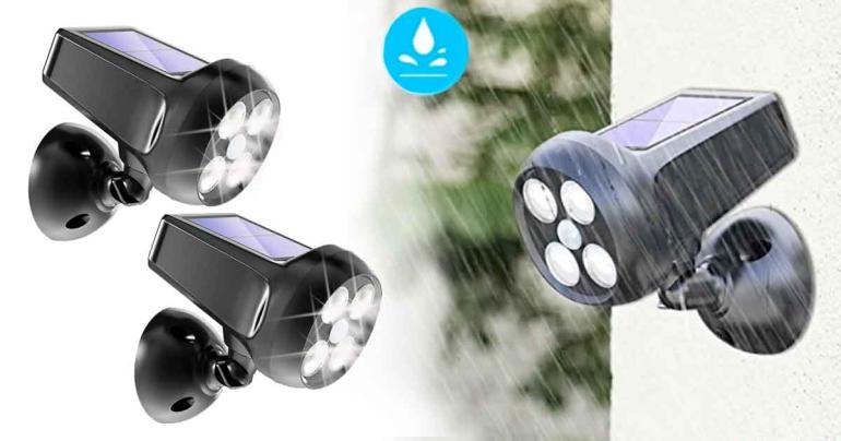 Spotlight med solceller och rörelsesensor på Digideal.se