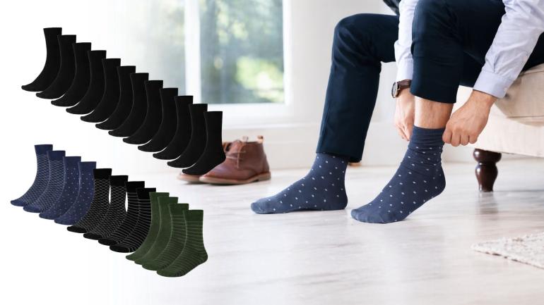 12-pack bambustrumpor - oslagbar vardagskomfort med 12-pack bambustrumpor