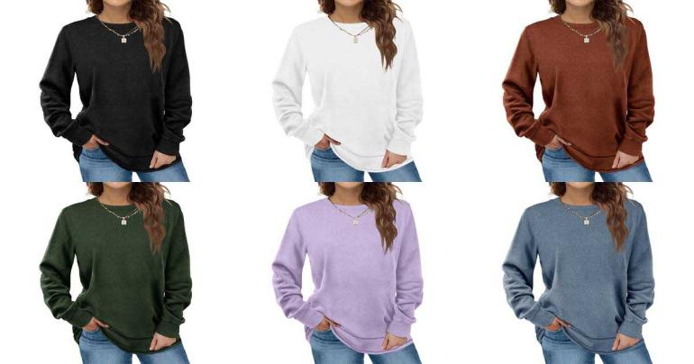 Långärmad sweatshirt för dam på Digdeal.se