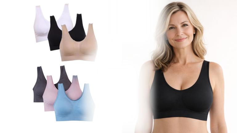 Sömlös BH med breda axelband på Digdeal.se