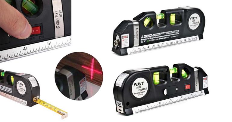 Måttband med laser och nivellering på Digdeal.se