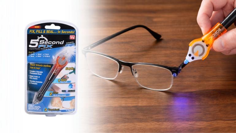 Lagningspenna med UV-ljus - Glasögon som lagas 