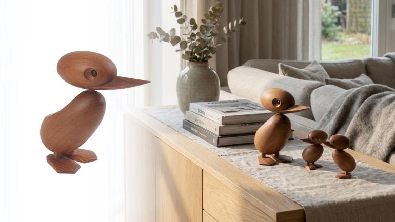 Anka i teakträ på Digideal.se