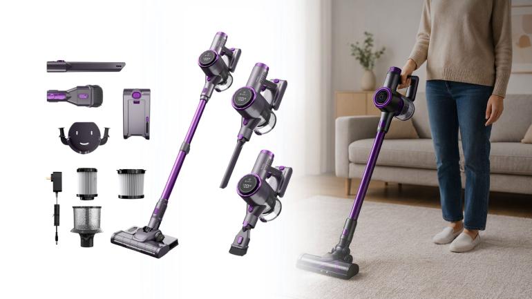 Sladdlös skaftdammsugare med mopp på Digdeal.se