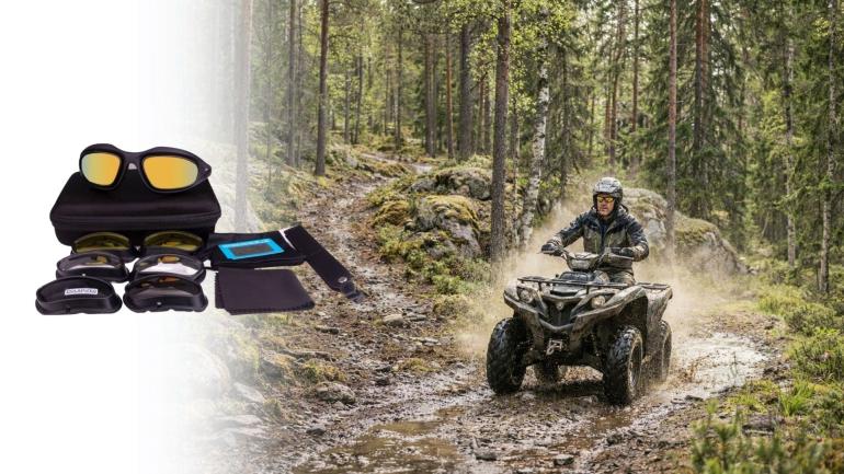 Skyddsglasögon UV400 - Skyddsglasögon med fyra par utbytbara linser