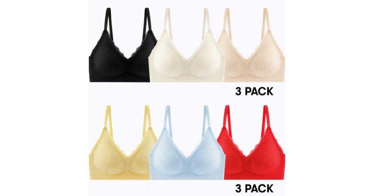 3-pack spets-bh utan bygel på Digdeal.se