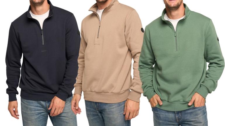 Mario Russo tröja med half zip på Digdeal.se