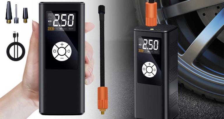 Kraftfull kompressor med tydlig LCD skärm på Digdeal.se