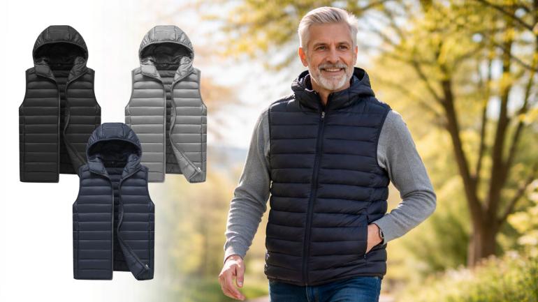 Fodrad väst med huva på Digideal.se