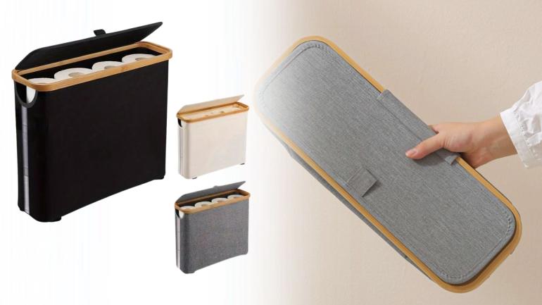 Hopfällbar toalettpappersförvaring på Digideal.se