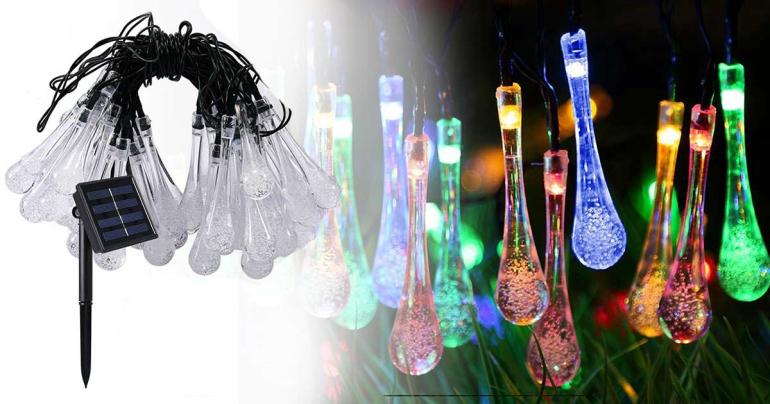 Ljusslinga med droppformade LED lampor på Digdeal.se