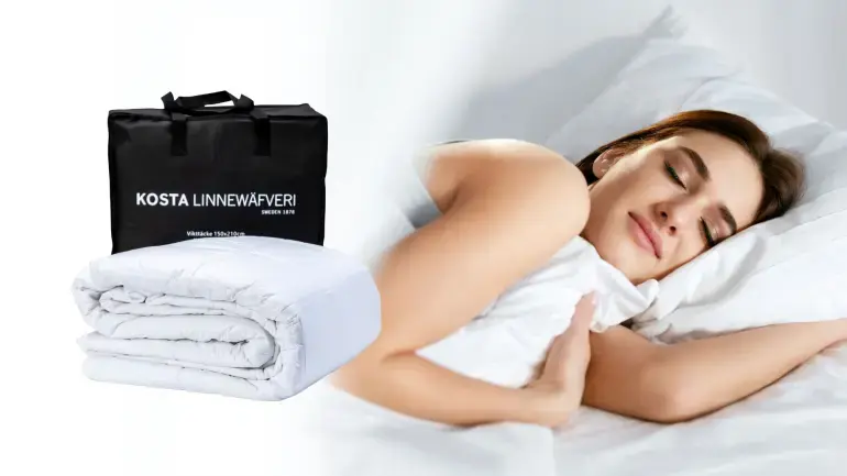 Tyngdtäcke från Kosta Linnewäfveri på Digdeal.se