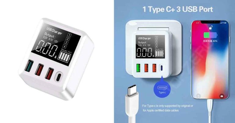 Multifunktionsladdare med LED-display på Digideal.se