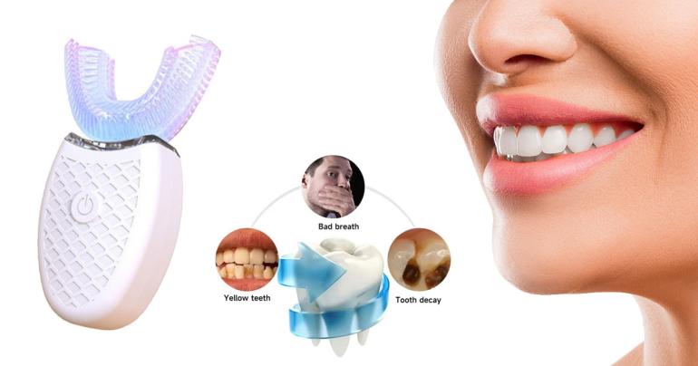 Helautomatisk u-formad elektrisk tandborste på Digdeal.se