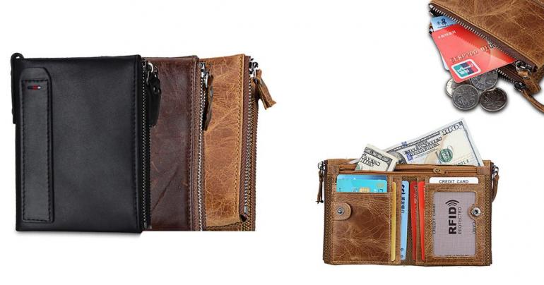 Plånbok i genuint läder med RFID-skydd på Digdeal.se